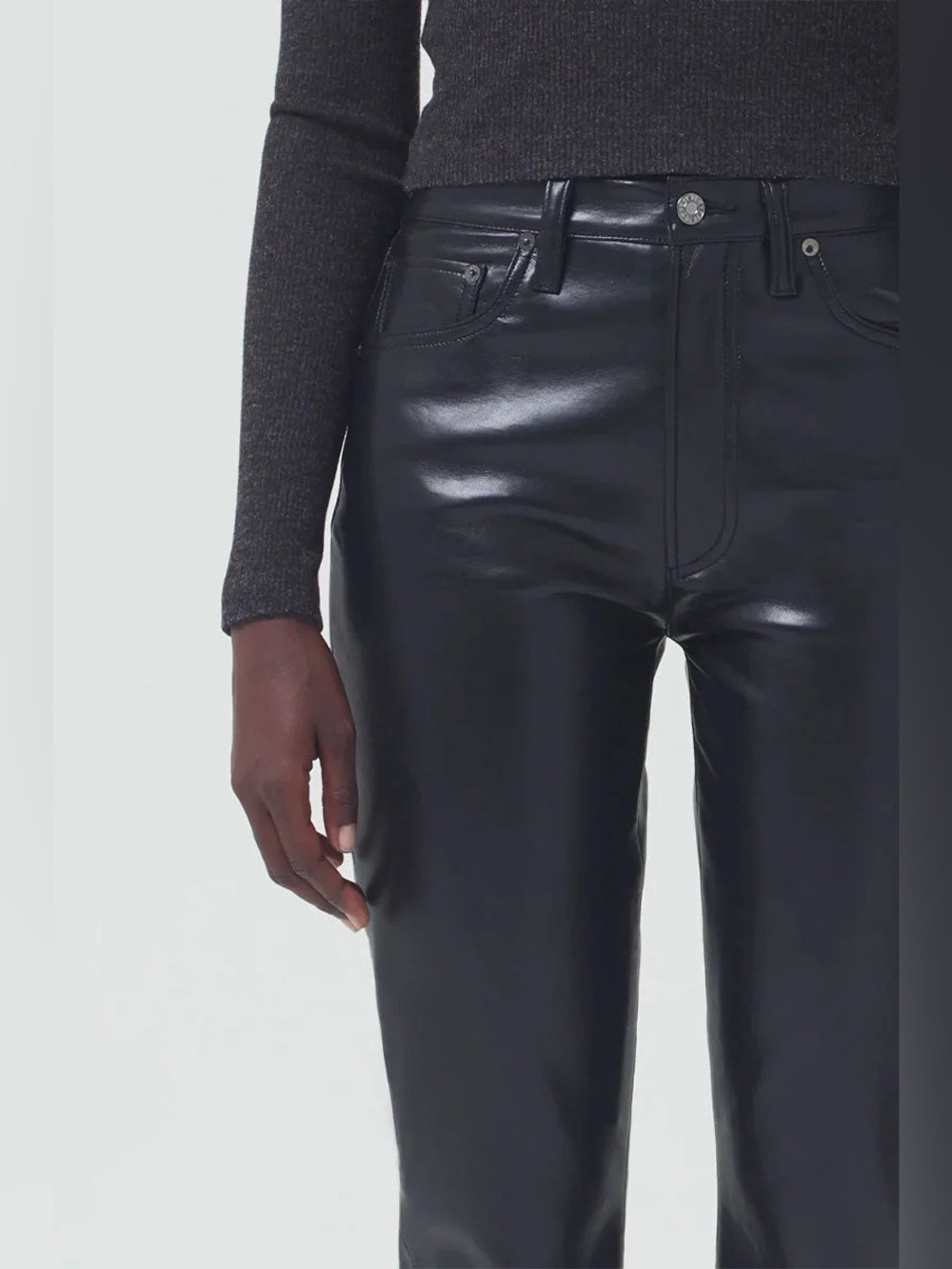 AGOLDE Recycled Leather Riley Long pants.